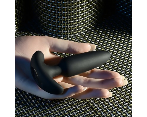 Анальная вибропробка с пультом ДУ Black Beauty