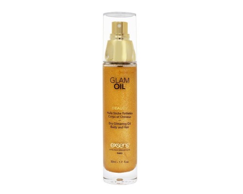 Сухое масло с блеском GLAM OIL для волос и тела