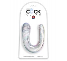 Двусторонний фаллоимитатор King Cock Clear, Medium Double Trouble