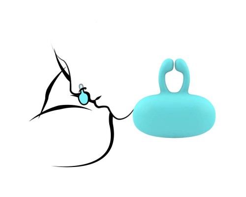 Вибростимулятор для орального секса, бирюзовый