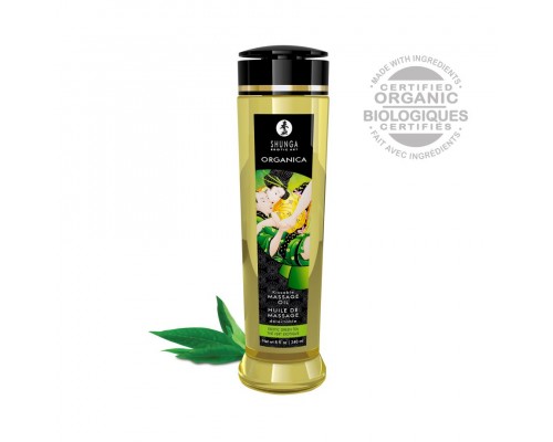 Массажное масло Зеленый чай Органика 240 мл – идеальный выбор для релаксации и ухода за кожей
