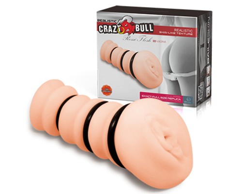 Crazy Bull Rossi Flesh 3D Мастурбатор вагина с утягивающими кольцами - интимная наслада безупречного качества