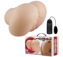 Мастурбатор мини-полуторс Luna, вагина-анус, с вибрацией