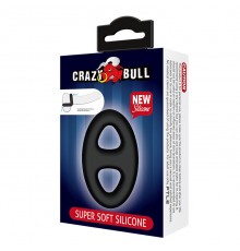 Овальное двойное эрекционное кольцо из мягкого силикона Baile CrazyBull