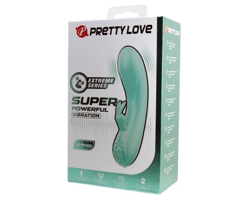 Массажёр-кролик с мощной вибрацией DJ STICK, бирюзовый