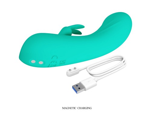 Массажёр-кролик с мощной вибрацией DJ STICK, бирюзовый