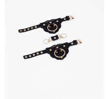 Наручники с золотистой фурнитурой