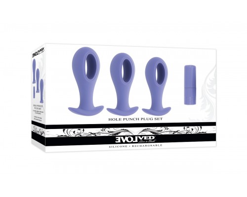 Набор анальных пробок с вибропулей Hole Punch Plug Set