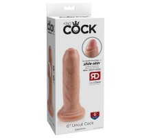 Фаллоимитатор на присоске необрезанный King Cock 6 Uncut Cock