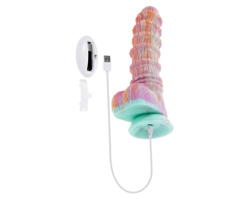 Фаллоимитатор необычной формы на присоске с вибрацией Fantasy