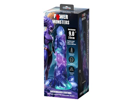 Duskwalker Sentinal, фаллоимитатор яйцеродящий на присоске, серии Power Monsters, 23 см