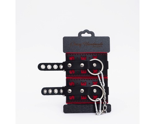 Наручники с красной строчкой SEX