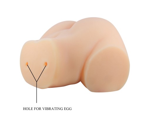 Мастурбатор мини-полуторс Emilia, вагина-анус, с вибрацией