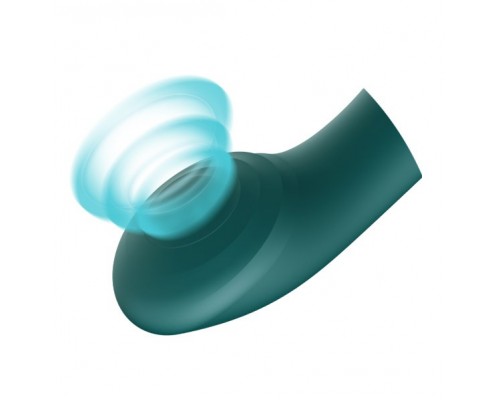 Вибростимулятор с пульсацией, вакуумной стимуляцией и функцией нагрева QUEEN, зелёный