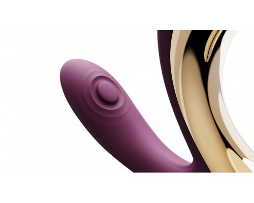 Вибромассажёр зоны G с пульсацией, вакуумной стимуляцией и функцией нагрева TALIS, фиолетов
