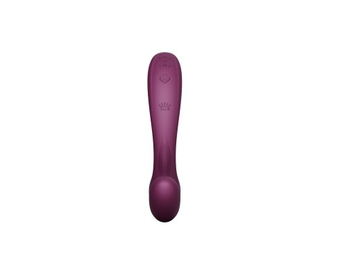 Вибромассажёр зоны G с пульсацией, вакуумной стимуляцией и функцией нагрева TALIS, фиолетов