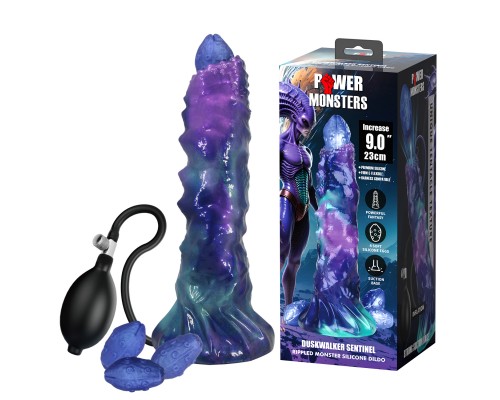 Duskwalker Sentinal, фаллоимитатор яйцеродящий на присоске, серии Power Monsters, 23 см