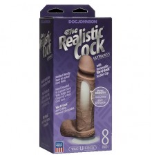 Фаллоимитатор реалистик на присоске 8 коричневый Realistic Cock Vac-U-Lock