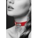 Чокер с кольцом COLLIER FETISH ROUGE