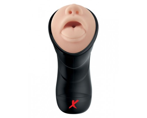 Мастурбатор-ротик с вибрацией PDX ELITE Deep Throat Vibrating Stroker