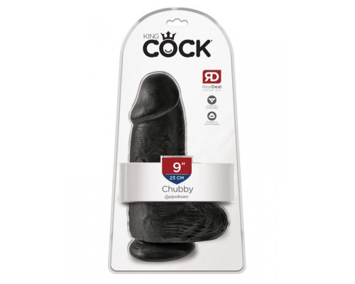 Фаллоимитатор реалистик утолщенный King Cock Chubby - Black