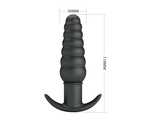 Анальная вибропробка ребристая Aeolis