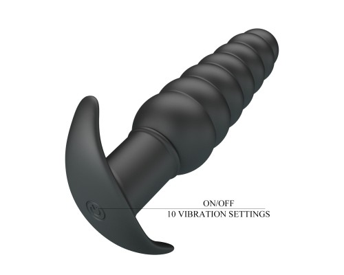 Анальная вибропробка ребристая Aeolis