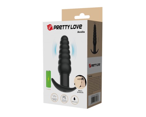 Анальная вибропробка ребристая Aeolis