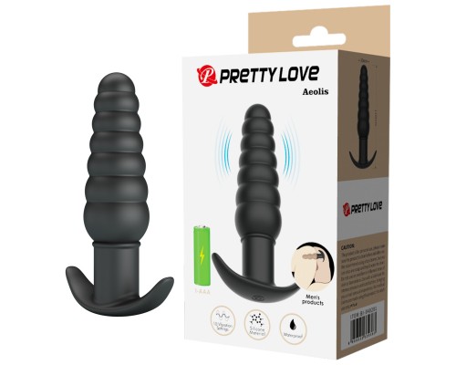 Анальная вибропробка ребристая Aeolis
