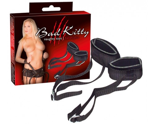 Купить фиксацию для рук с привязью Bad Kitty Handtights в интернет-магазине интимных товаров.