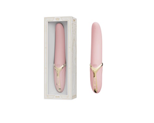 Вибростимулятор с имитацией оральных ласк и функцией нагрева EVE, розовый