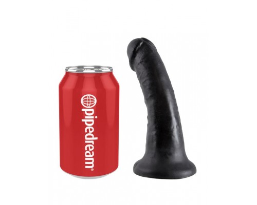 Фаллоимитатор на присоске черный King Cock 6 Cock Black