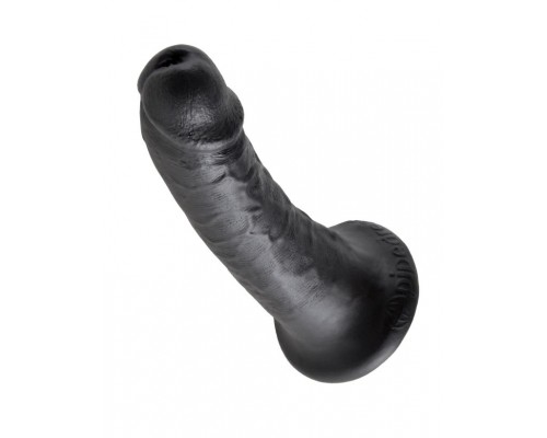 Фаллоимитатор на присоске черный King Cock 6 Cock Black