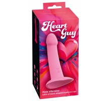 Вибростимулятор на присоске Heart Guy, розовый
