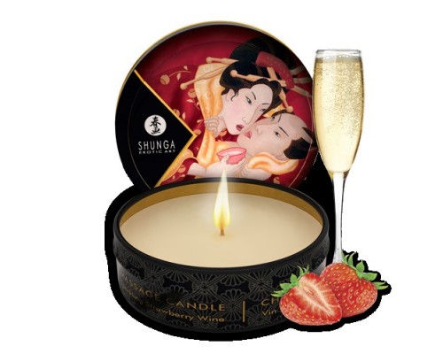 Набор Geisha's Secret Клубника и шампанское 5 предметов: наслаждение и роскошь для ваших интимных моментов
