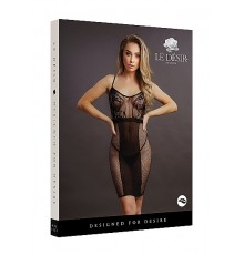 Миниплатье на бретельках Knee-Length Lace and Fishnet Dress