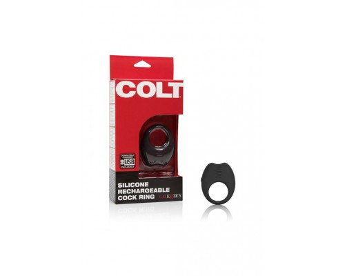 Перезарежаемое эрекционное кольцо с вибрацией Silicone Rechargeable Cock Ring COLT