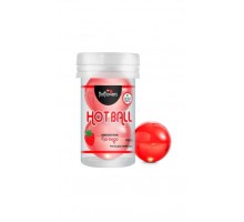 Лубрикант AROMATIC HOT BALL на масляной основе в виде двух шариков с ароматом клубники.