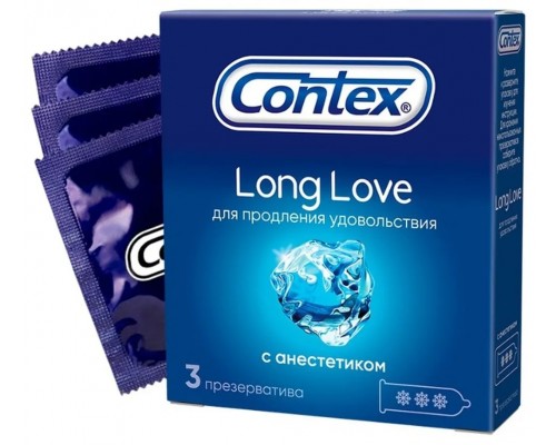 Презерватив "Contex" №3 Long Love с анестетиком, продлевают удовольствие