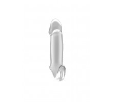 Увеличивающая насадка закрытого типа с кольцом для фиксации на мошонке No.33 - Stretchy Penis Extens