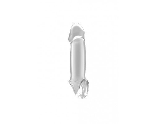 Увеличивающая насадка закрытого типа с кольцом для фиксации на мошонке No.33 - Stretchy Penis Extens