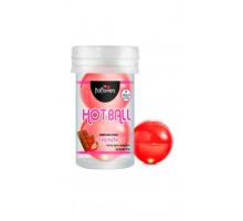 Лубрикант AROMATIC HOT BALL на масляной основе в виде двух шариков с ароматом клубники и шампанского