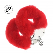Наручники для эротических игр Heavy-duty Fluffy Handcuffs - Red