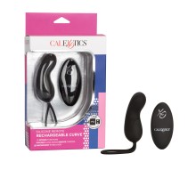 Компактный вибромассажер с управлением при помощи пульта Silicone Remote Rechargeable Curve