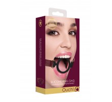 Кляп с креплением Ouch Ouch! - Silicone Ring Gag - Burgundy