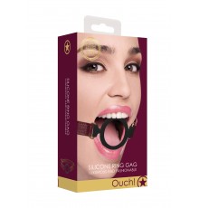 Кляп с креплением Ouch Ouch! - Silicone Ring Gag - Burgundy