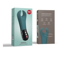 Мужской вибромассажёр FF MANTA  для пар и соло, бирюзовый/черный 5300859