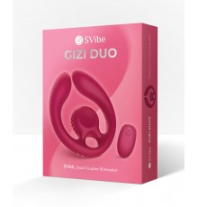 Парный вибромассажер SVibe Snail GIZI Duo, бордовый