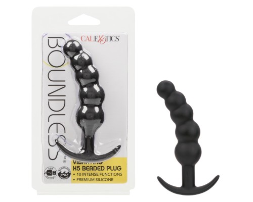 Анальная виброёлочка для ношения Boundless Vibrating X5 Beaded Plug