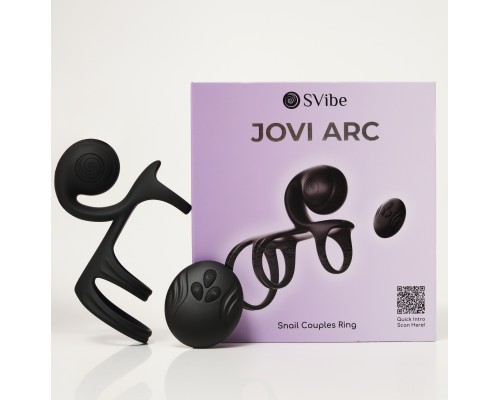 Многофункциональное эрекционное кольцо SVibe JOVI ARC, черный